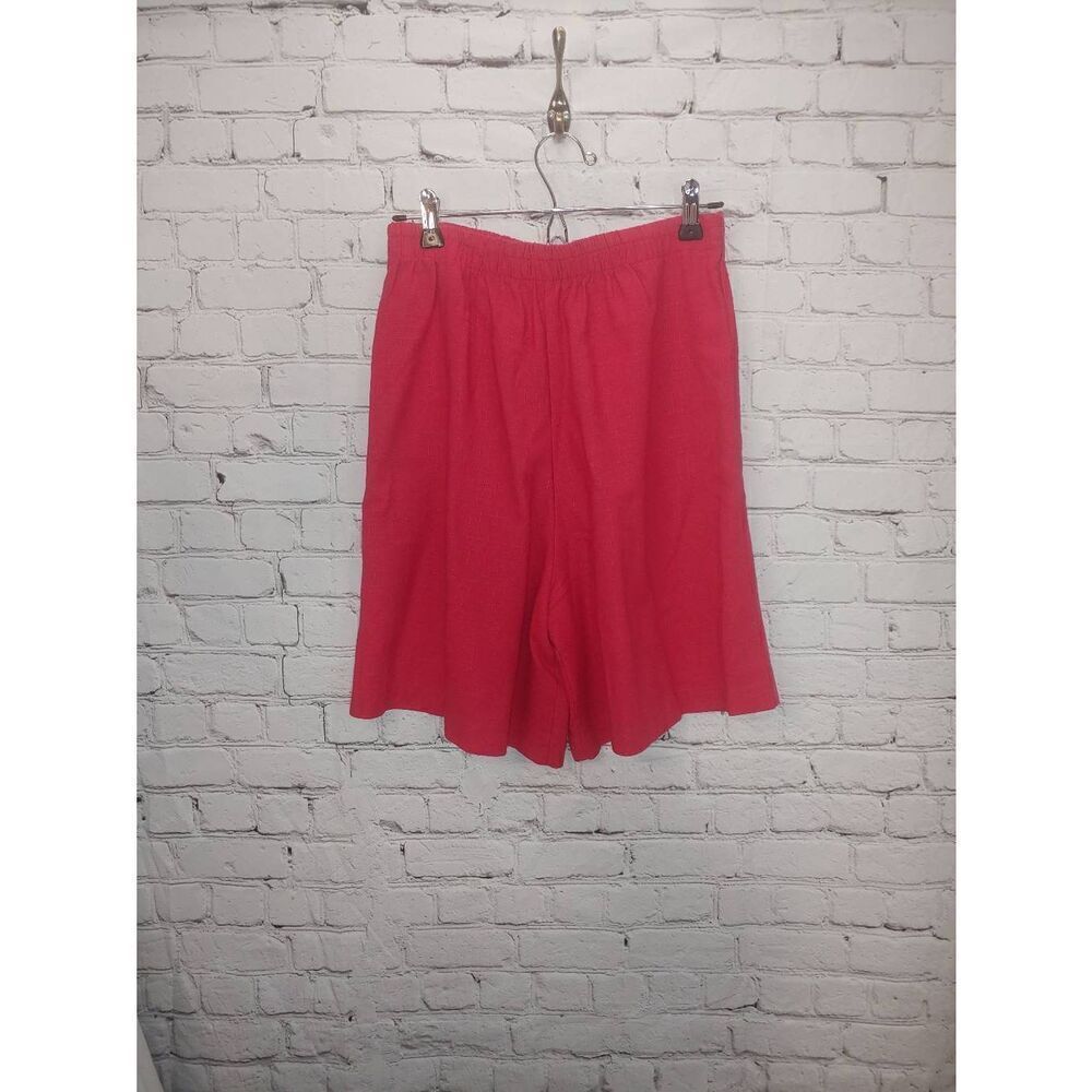 Zioni New York Vintage Women's Size Medium Red Linen Shorts